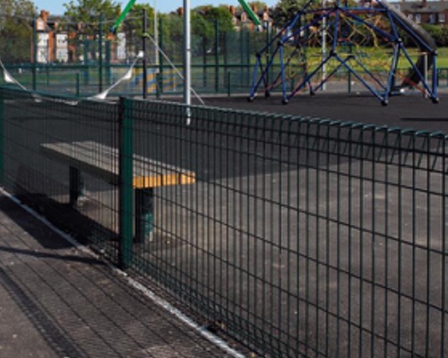 Fences For Schools, Nurseries, Play Area's, Retail Midlands Cordguard Roll Top Fencing Panels