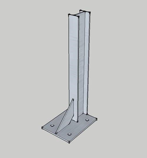 Base Plated Z Posts